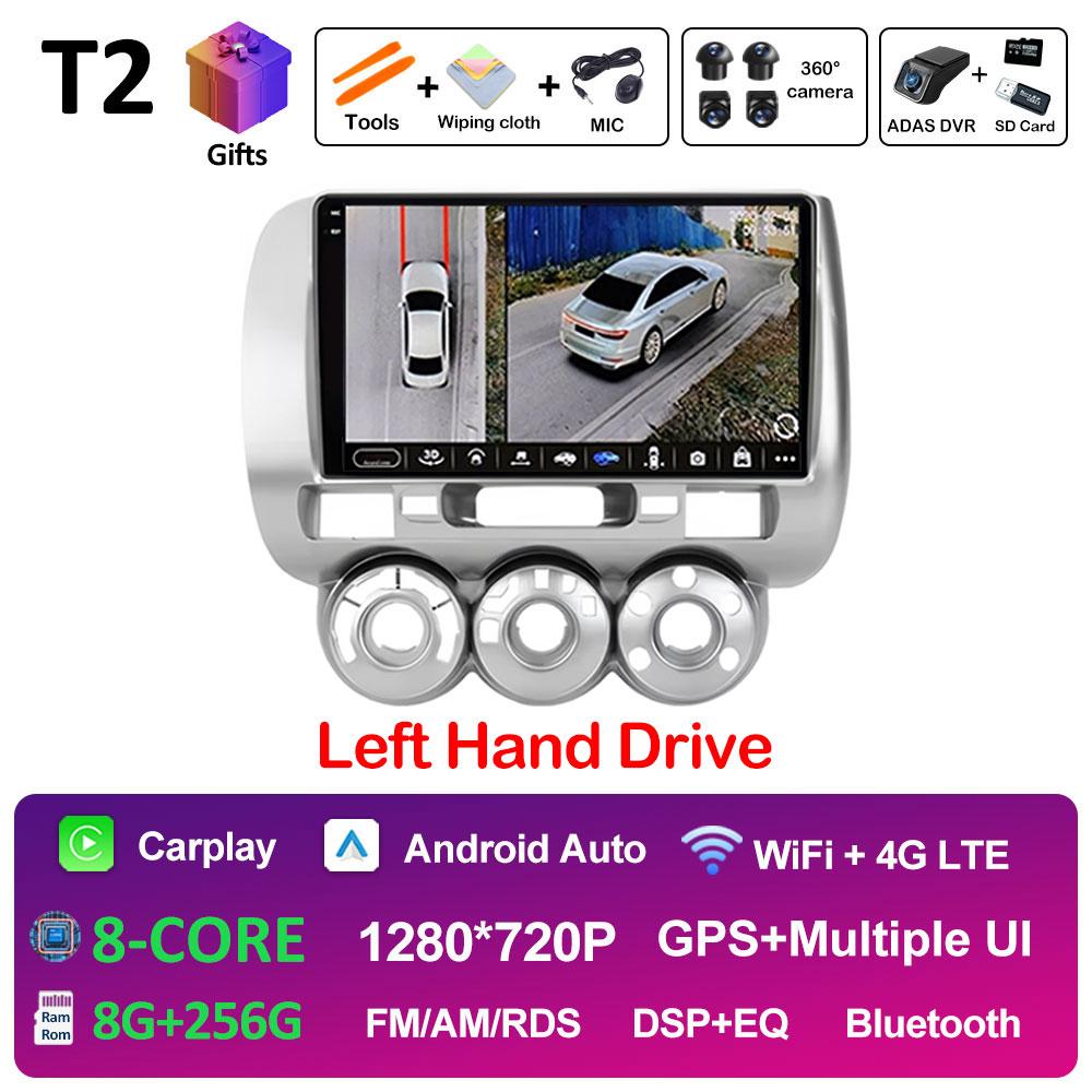 Left Hand Drive Car Video Player For Honda Fit Jazz City 2002 2003 2004 2005 2006 2007 GPS Navi Bluetooth Autoradio Accessories
