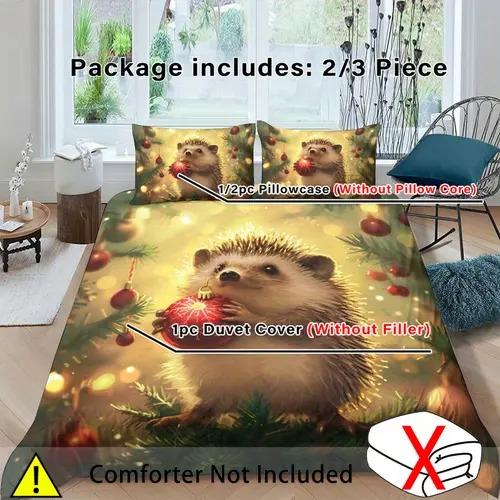 Comforter Hedgehog With Hedgehog Pattern Suitable For Children Boys Girls And Adults Warm Soft And Breathable