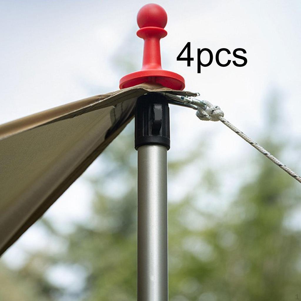 Cap Anti Sturdy Tent Tarp Grabber Pole Tip Cover for Hiking Mountaineering Hammock