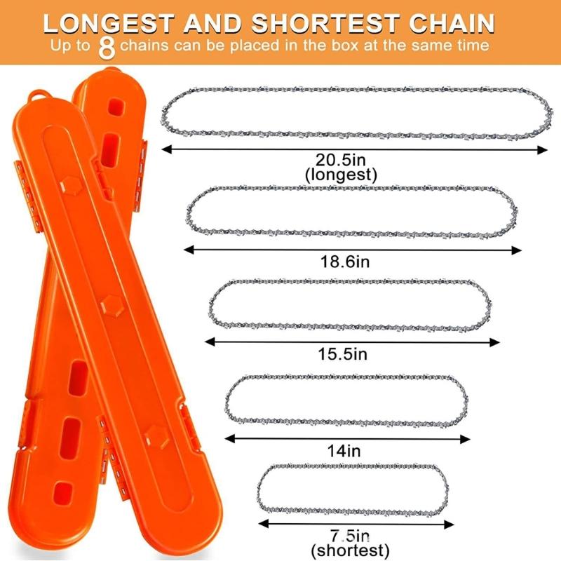 Heavy Duty Chainsaw Chain Holder for 6-20 Inch Chains Organizer Space Saving Designs with Hanging Holes for Easy Storage