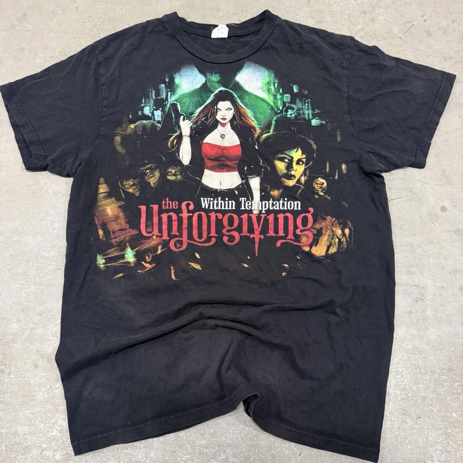 Within Temptation 2011 The Unforgiving Tour T-Shirt Medium Rare Vintage Grunge Tee S