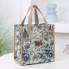 New Thickened Floral Print Lunch Bag Thermal Waterproof Insulation Bag Large Capacity Portable Handbag