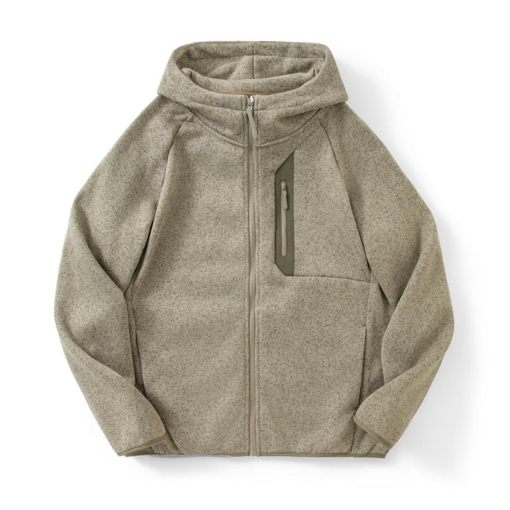 Men's Trendy Hooded Knit Fleece Cardigan Jacket - Outdoor Autumn/Winter Functional Style Series