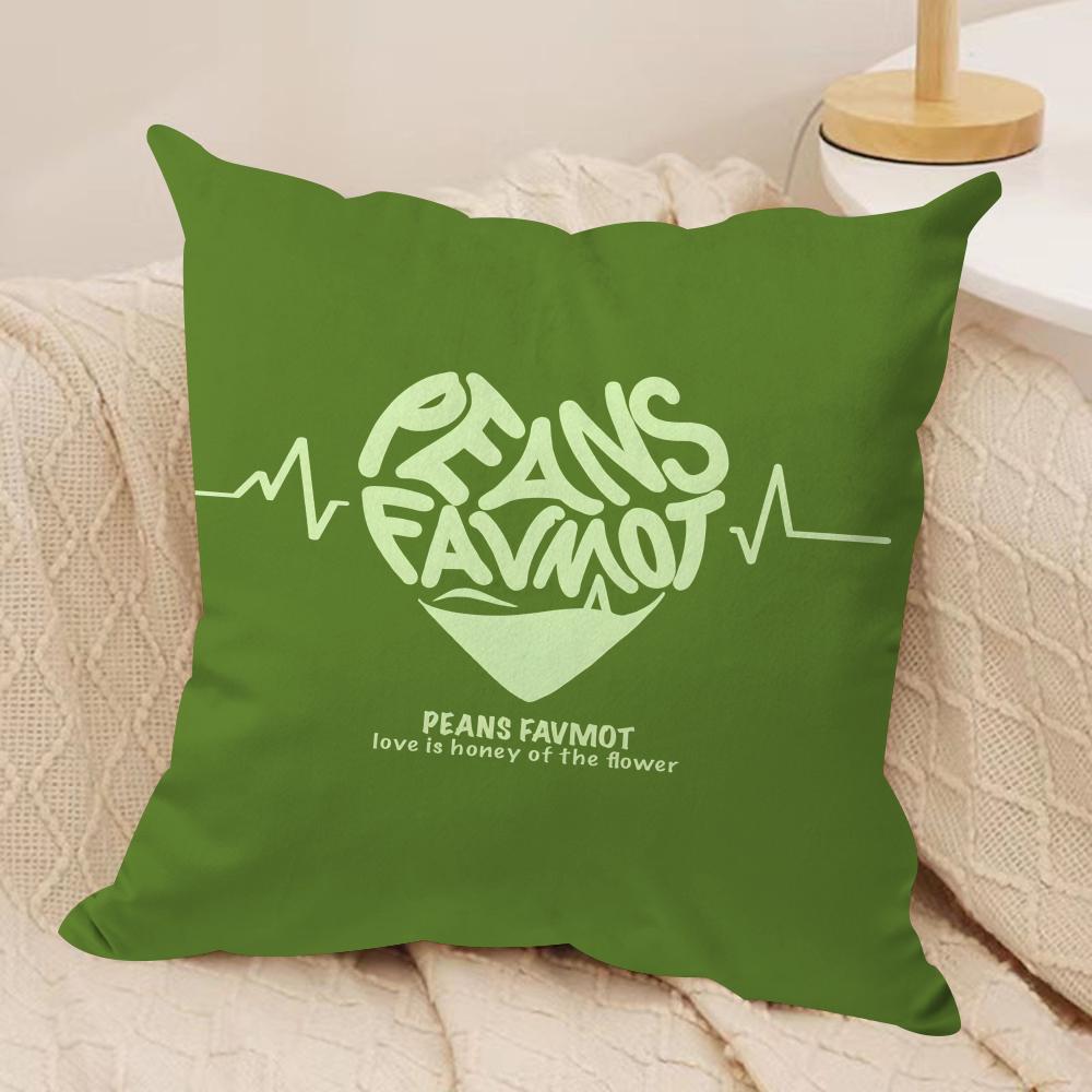 Creative Love Letters Cushion Cover Silky Short Plush DoubleSided Printed Pillow Case for Sofa All Seasons Home Decor Gift