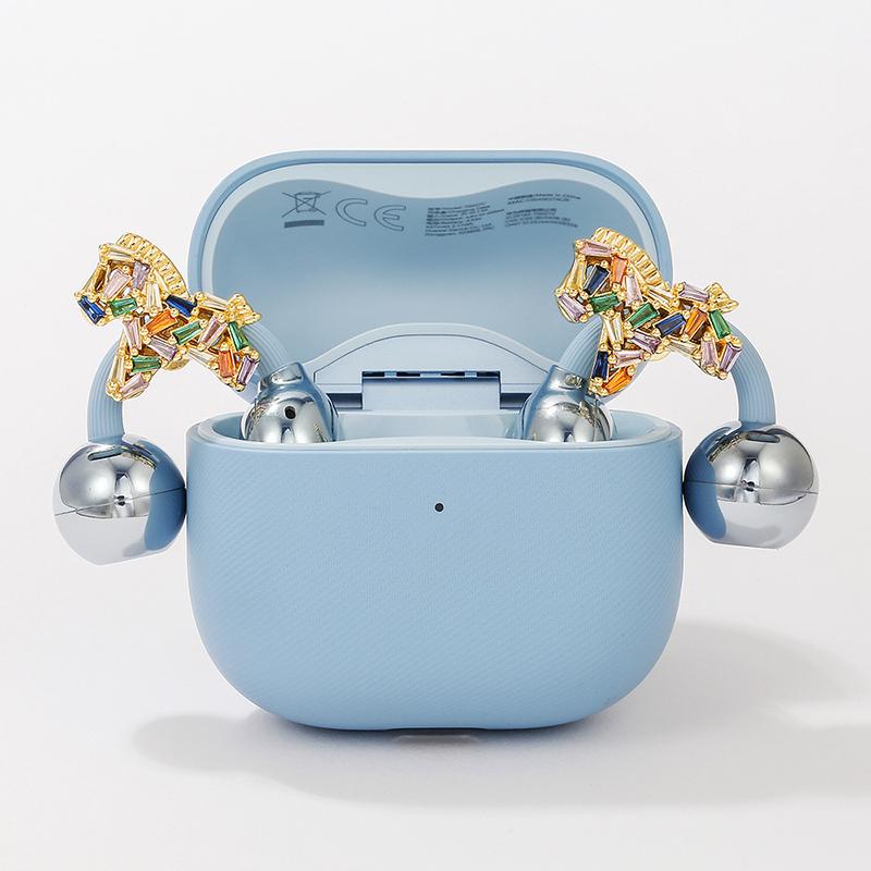 

Elegant Colorful Pony Headphone Rhinestones Buckles Clip On Attachment For Freeclip 1 2 Zircons Embellishment OneSize