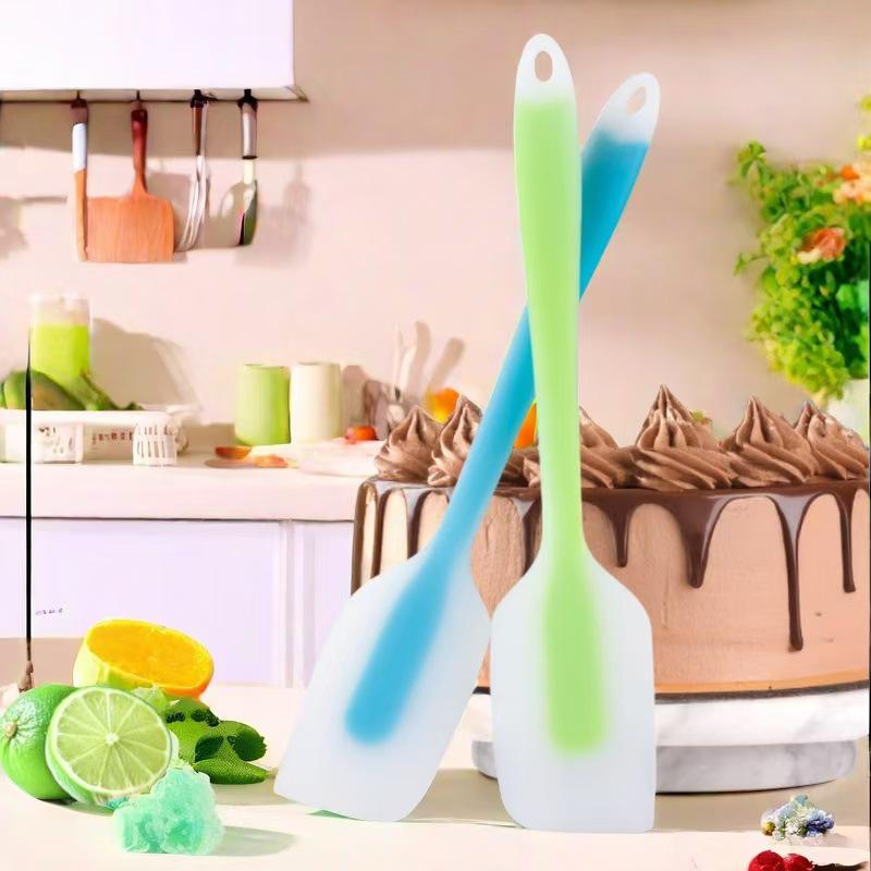 Silicone Semi-Transparent One-Piece Baking Spatula for Mixing and Cake Decorating