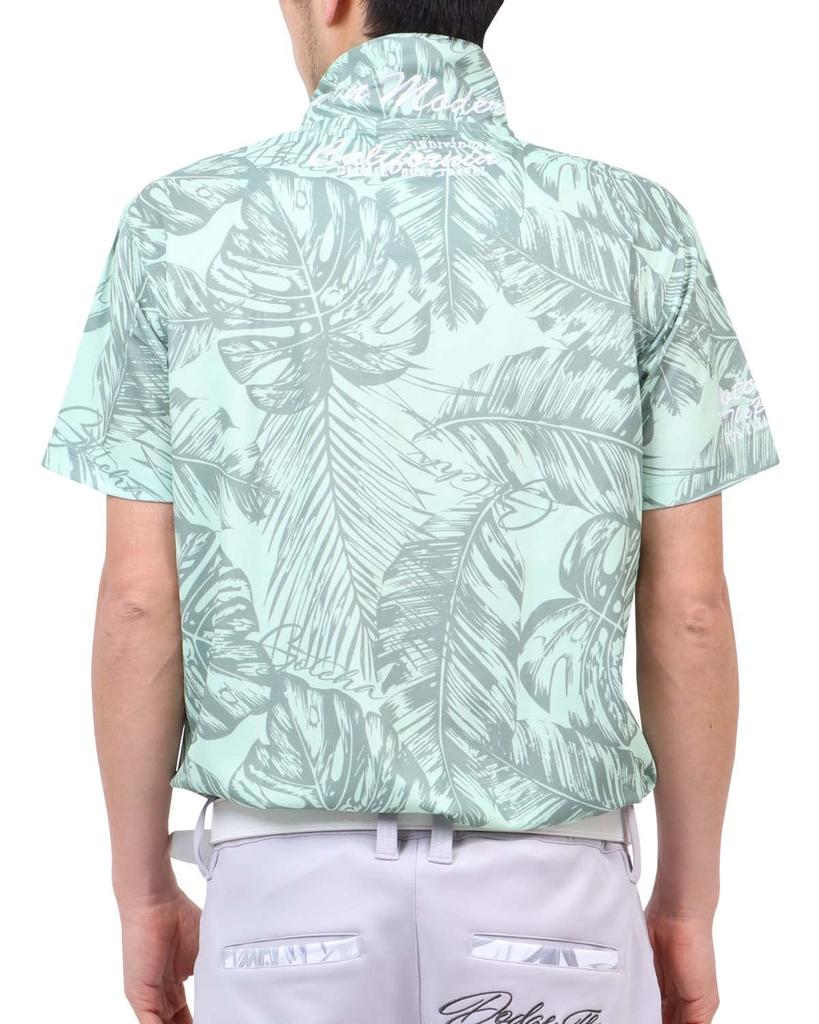 Gatcha Golf Polo DRY Leaf XL Shirt, Print, 222GG1203, Green,