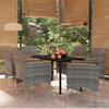 Ensemble à manger de jardin coussins 7pcs  et noir
