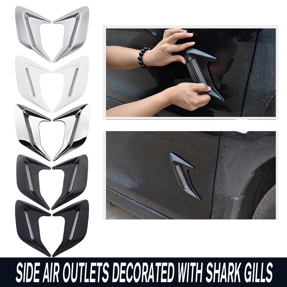 Shark Gill Side Air Vent Decoration Stickers Modification Cover Grille Trim Decoration Sticker Car Accessories Ventilation K4D2