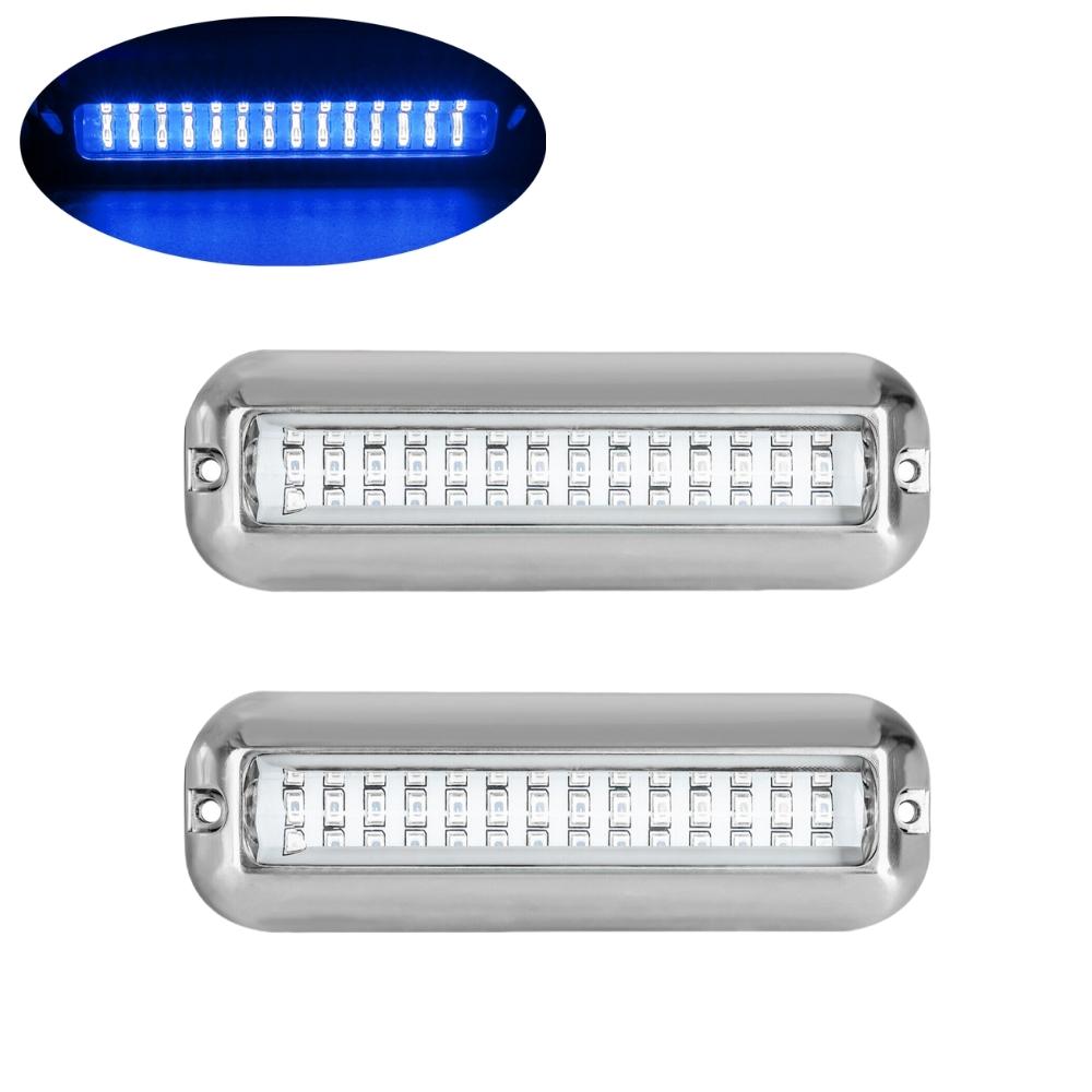2X42 LED Yacht Underwater BOAT MARINE Transom RV LIGHTS Stainless Steel Pontoon Navigation Lights Yacht Boat Stern Anchor Lamp