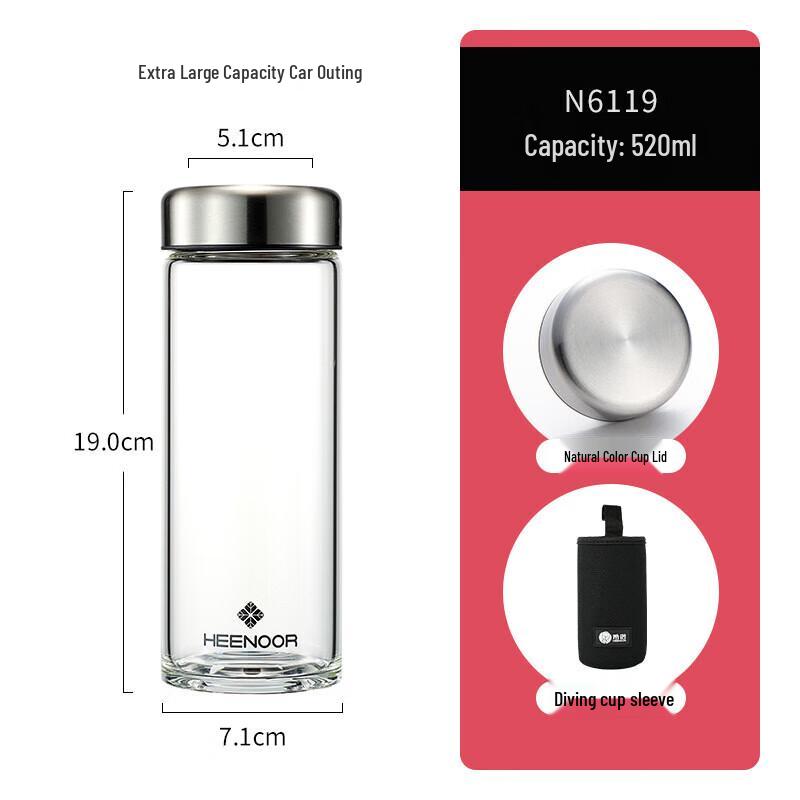 Xinuo Borosilicate Glass Water Bottle