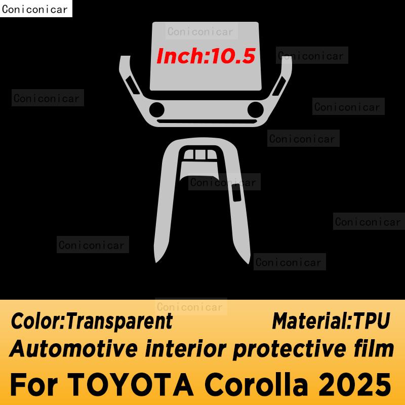 

Car TPU Air Panel Dashboard Gps Navigation Screen Anti-scratch Protective Film For TOYOTA Corolla 2025 LHD