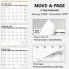 Wall Calendar 2026-2027, 3 Month Vertical Calendar, Move-a-Page, 2 Year from January 2026 - December 2027, 11’’ x 25’’, Large Monthly Hanging