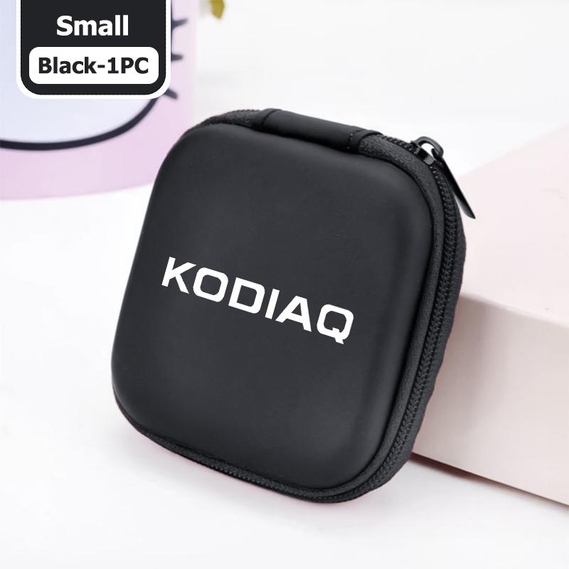 AAABR1 For Skoda Portable Mini Car Earphone Data Cable Charger Storage Bag Accessories Kodiaq Fabia Kamiq Karoq Octavia 2 3 Rapid Scala