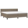 Maison Exclusive - Sommier à lattes de lit avec matelas Taupe 200x200 cm Tissu