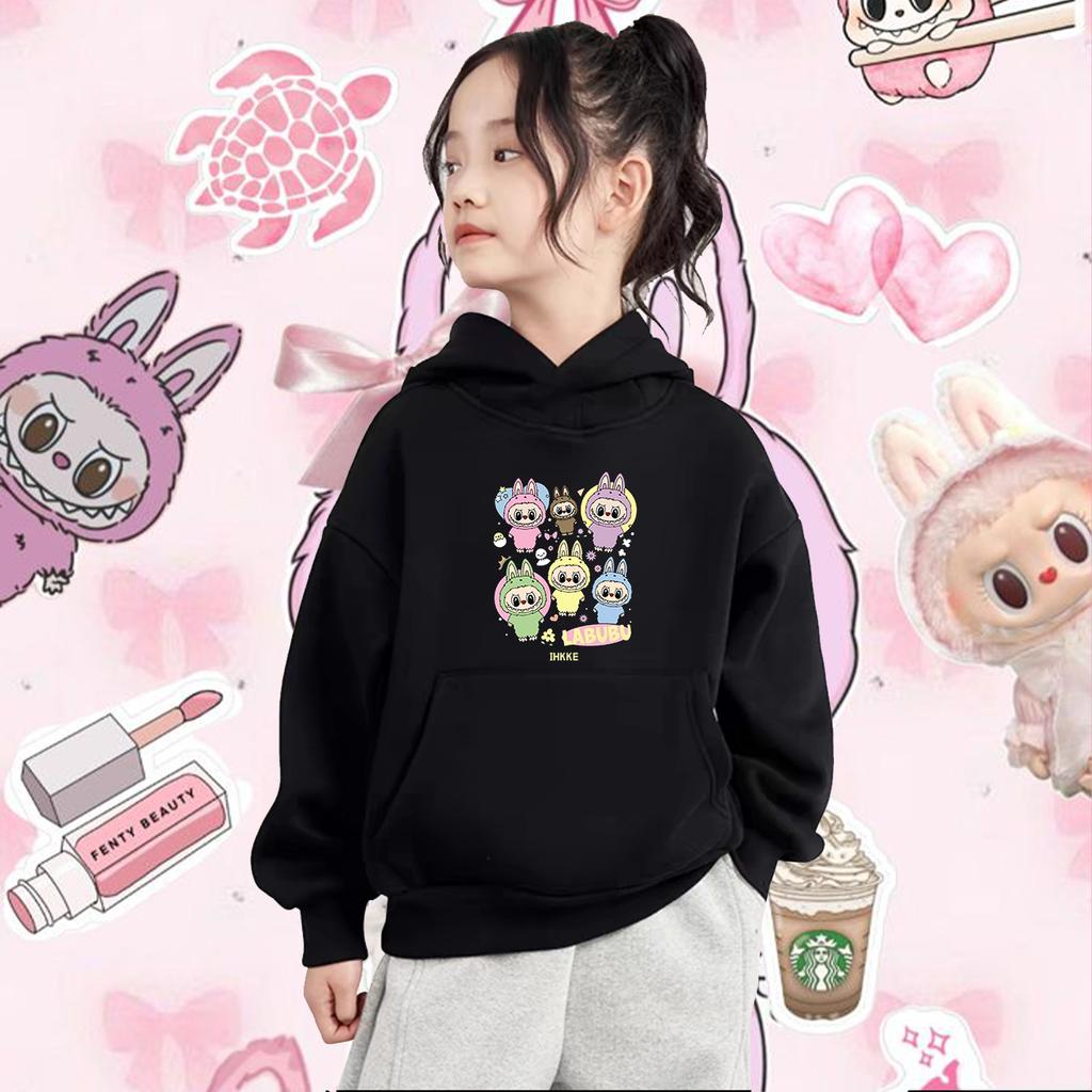 Children's Hoodie New Trendy Labubu Children's Cute Cartoon Casual Daily Hoodie 100-160cm Boys Girls