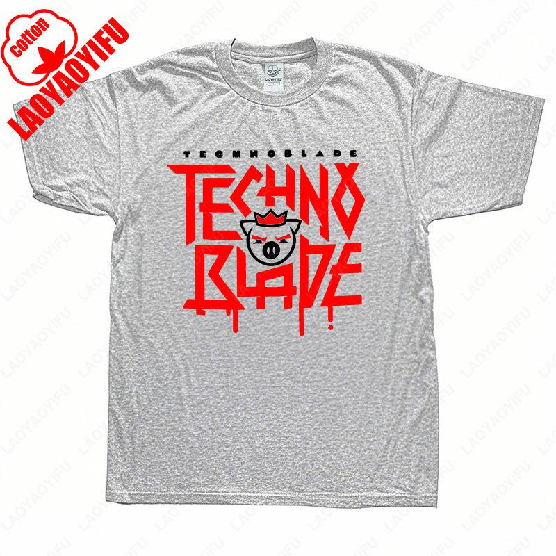 Technoblade Techno Agro Tee Dream Team SMP Merch T-Shirt Herren Damen Tshirt Sweatshirt Hip Hop Kurzarm Cotton Men Camisetas