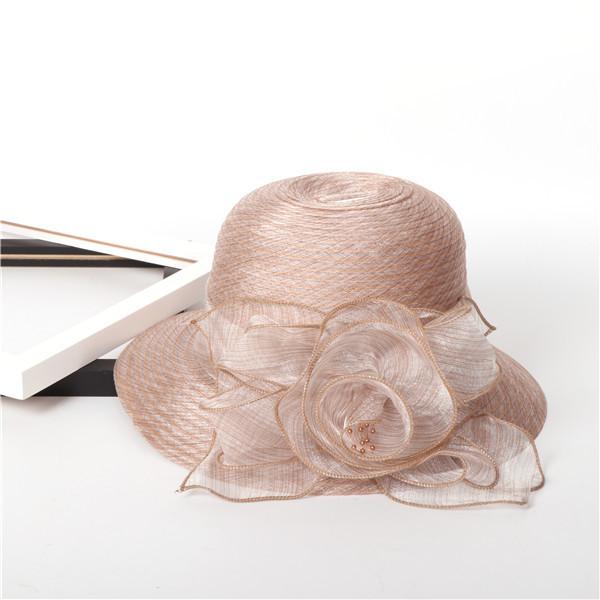

Foldable Organza Summer Women S Cool Hat Basin Hat Sun Hat Sun Hat Sun Hat Flower Big Edge Sun Protection Bucket Hat M（56-58cm）