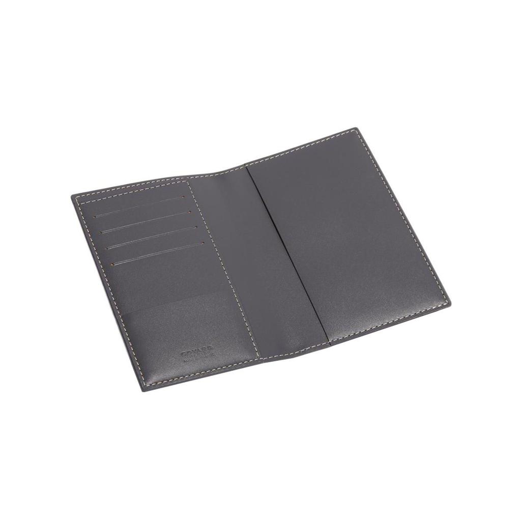 Goyard Grenelle Monogrammed Flap Pocket Canvas And Calfskin Card Holder Passport Holder Unisex Accessories Gray GRENELPMLTY-51CL51X