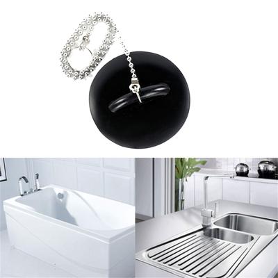 Rubber Bathtub Drain Stopper with Chain Bath Plug Leakproof Sewer Drain Plug for Home And Hotel Bathroom Bathtub