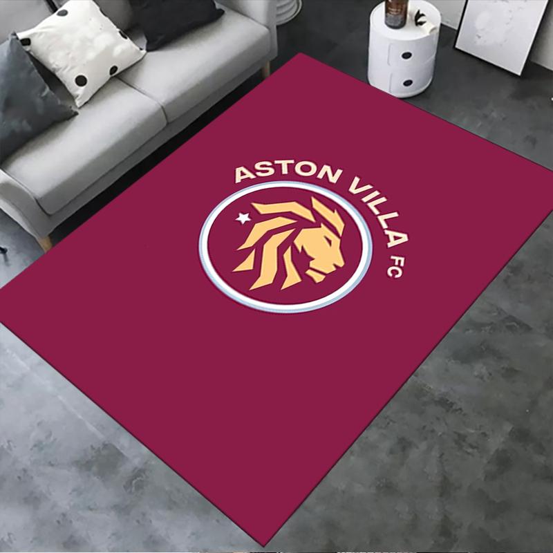 Tappeto Aston Villa per Soggiorno Camera da Letto Casa Decorazione Divano, Tappetino Antiscivolo per Giochi Bambini