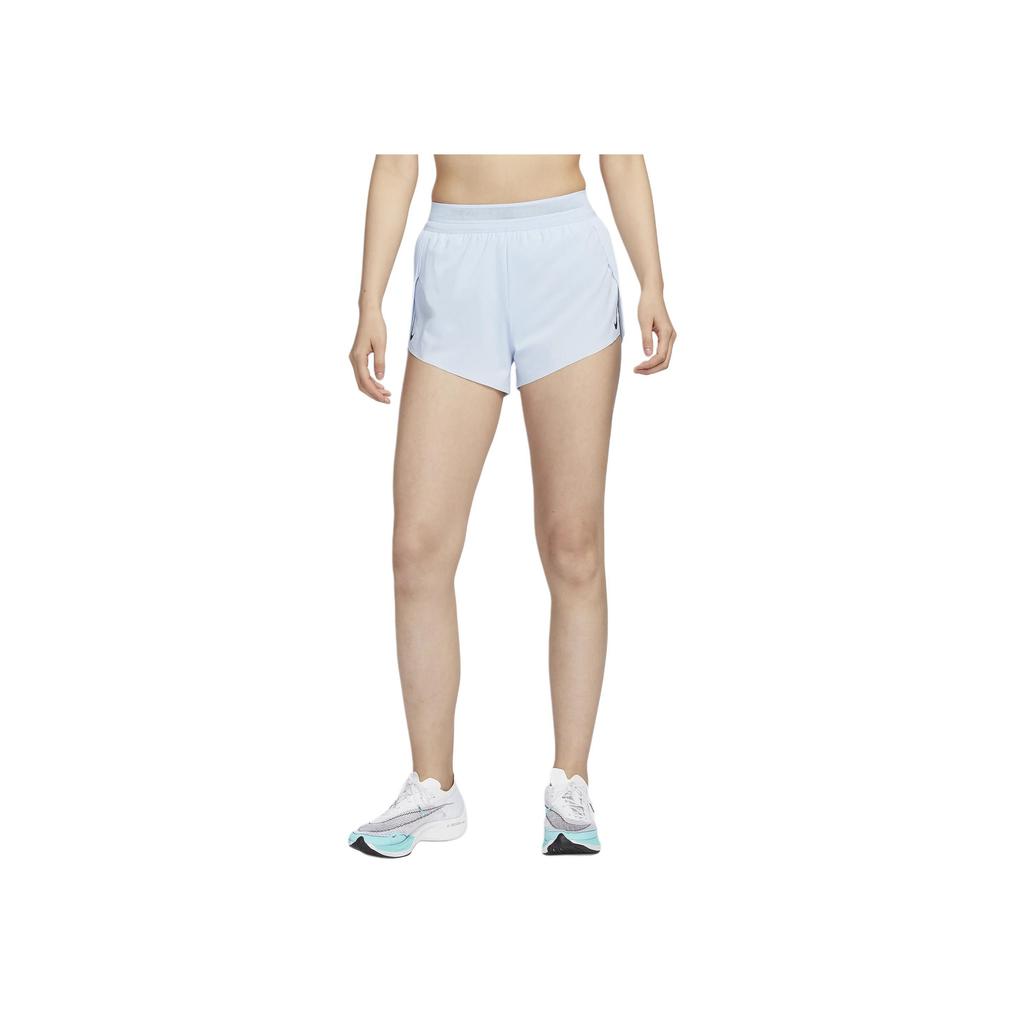 Nike Solid Color Lace-Up Mid-Rise Casual Lined Sports Shorts Women Shorts Blue FN2329085