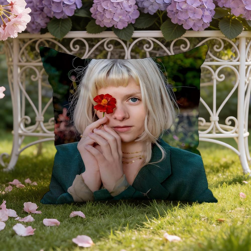 Famous Singer-A-Aurora-Music Cushion Cover Home & Car Dual-Scene Pillow Cover: Reversible for Premium Comfort