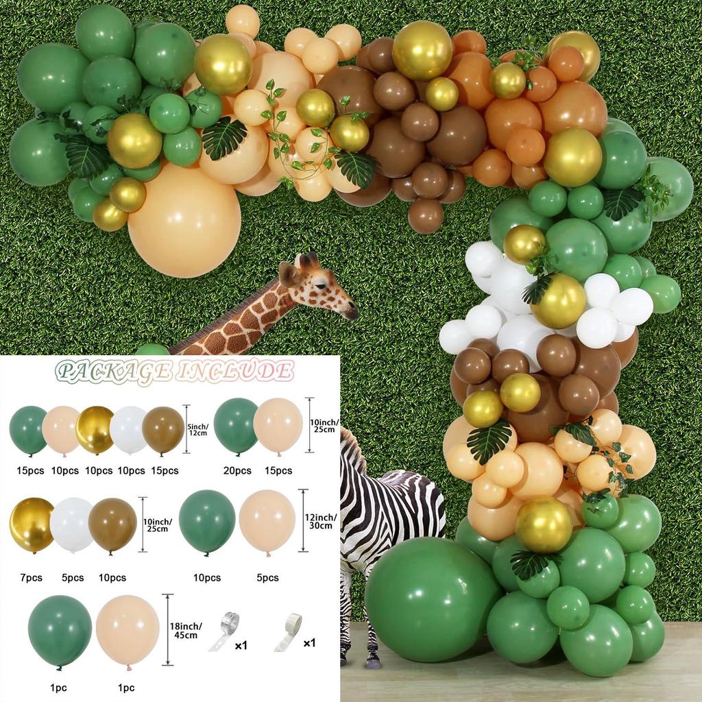 Custom Jungle Animal Balloon Set for Birthday Party Decor