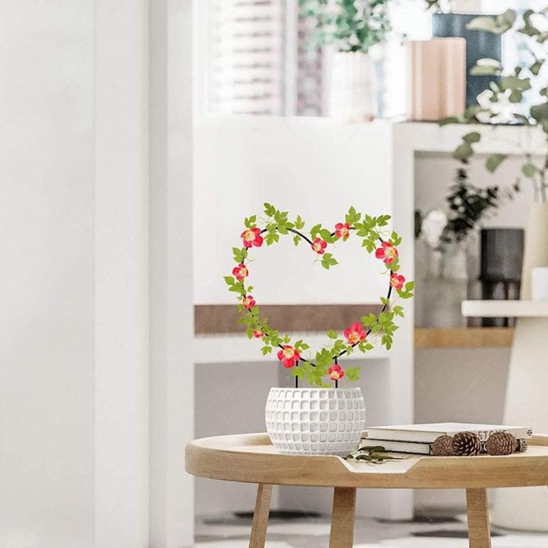 4 Pieces Garden Trellis Rust Free Vine Plant Metal Support Wire Plants Climbing Holder Rack for Garden Stem Stalks Vines