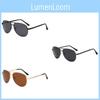 Fashionable Men's Polarized Metal Sunglasses Black Frame Grey Lens Uv400 Driving Fishing Eye Protection Glasses