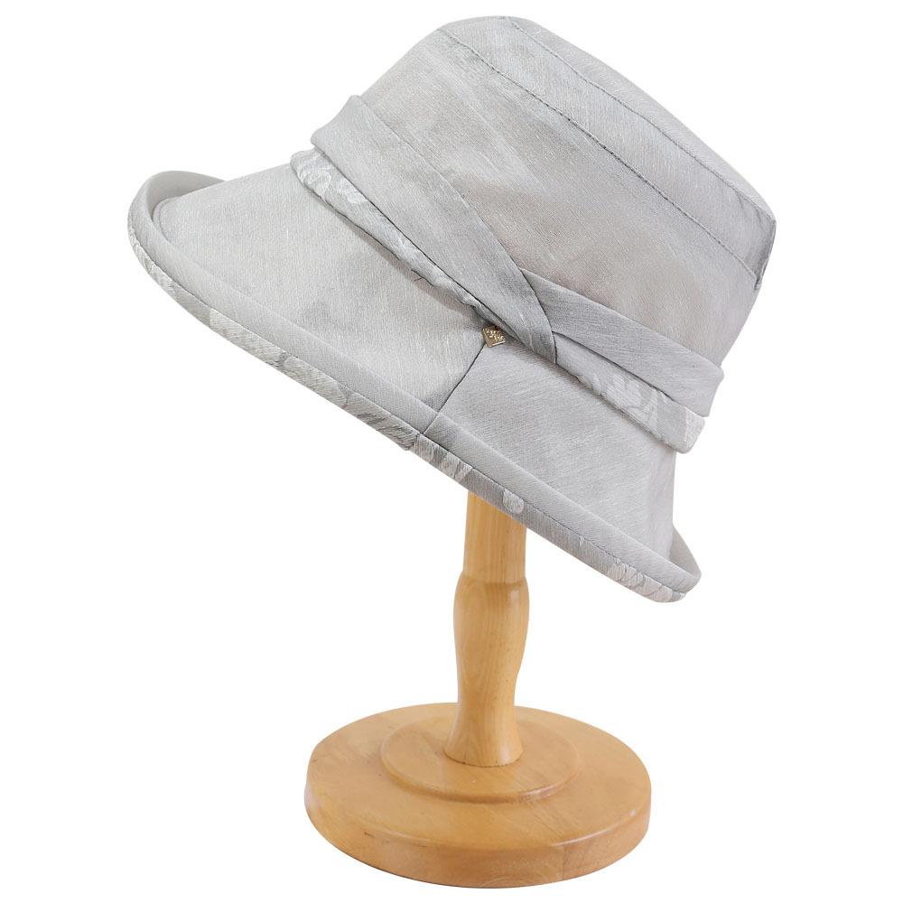 Middle-aged and elderly curled edge women's elegant and simple sunshade bucket hat outdoor sunscreen thin breathable women's spring and summer basin h