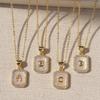 Gold-Plated Copper Shell 26 English Letters Pendant Necklace for Women - Niche Fashion Jewelry