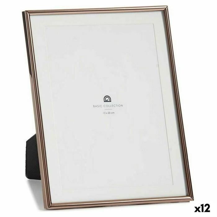 Cadre photo - Lot de 12 - Verre - Acier - Cuivre - 12x17 cm