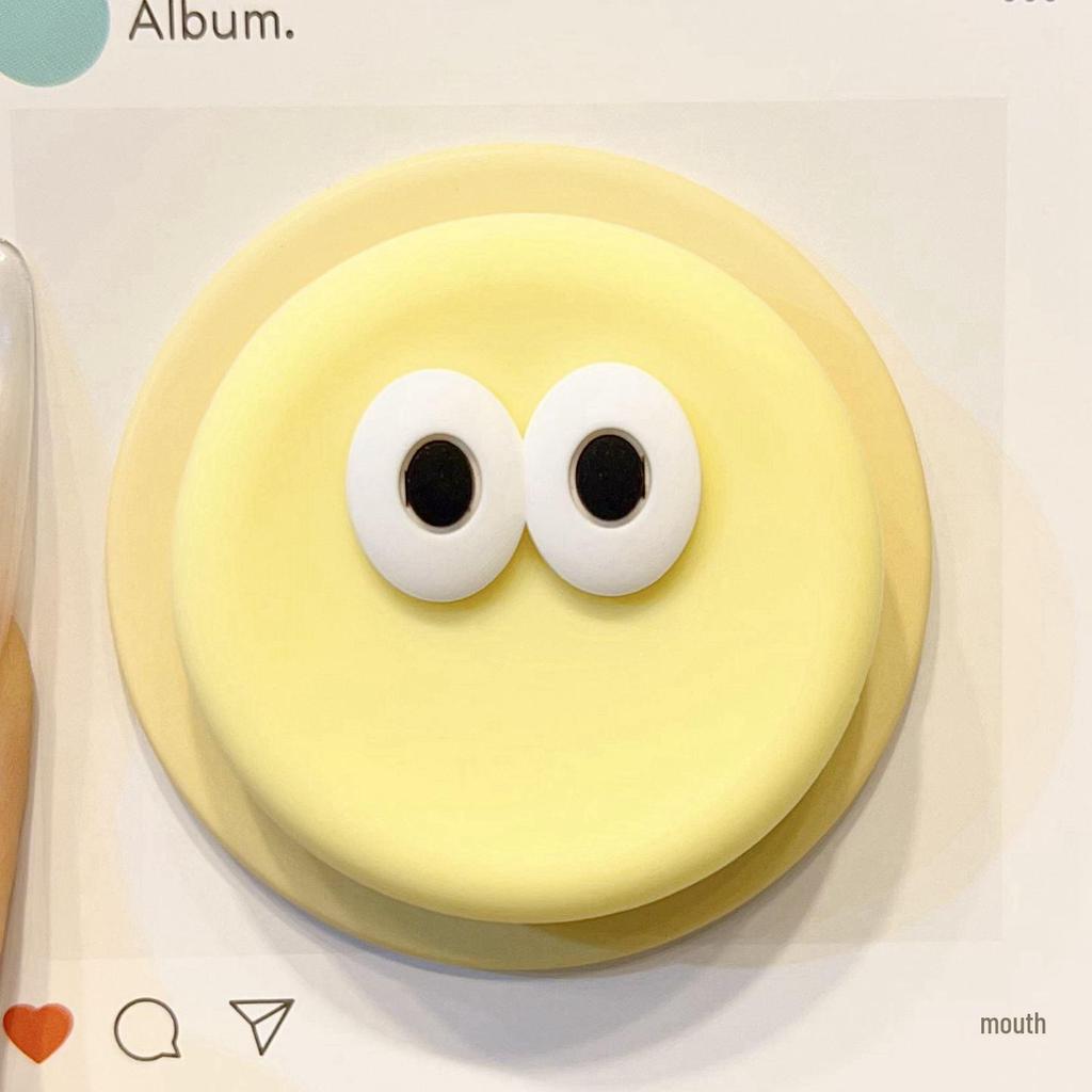 Dopamine Cartoon Eyes MagSafe Silicone Stand with Retractable Airbag