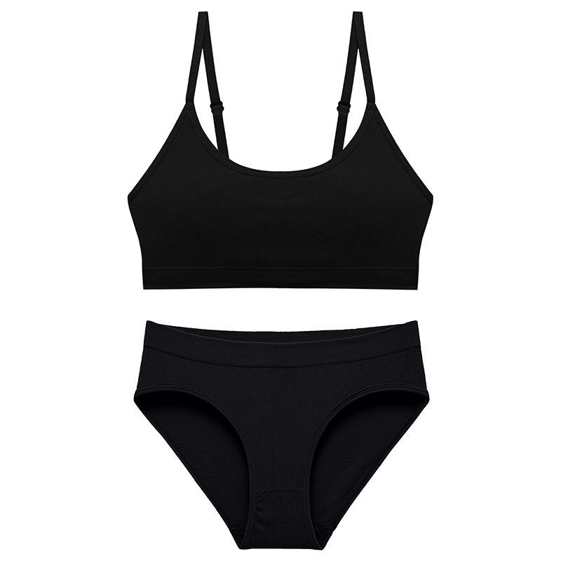 Drahtloses Push-up-Camisole-BH-Set für Damen: Nahtlose, gepolsterte, bequeme Nachtwäsche zum Schlafen, Schöner Rücken, Große Größen, Teenager