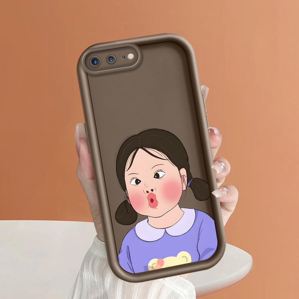 Süßes Mädchenmuster Handyhülle für iPhone Samsung Galaxy Xiaomi Redmi POCO HUAWEI Honor Stoßfest Gummi Weich Flexibel Hülle Gehäuse
