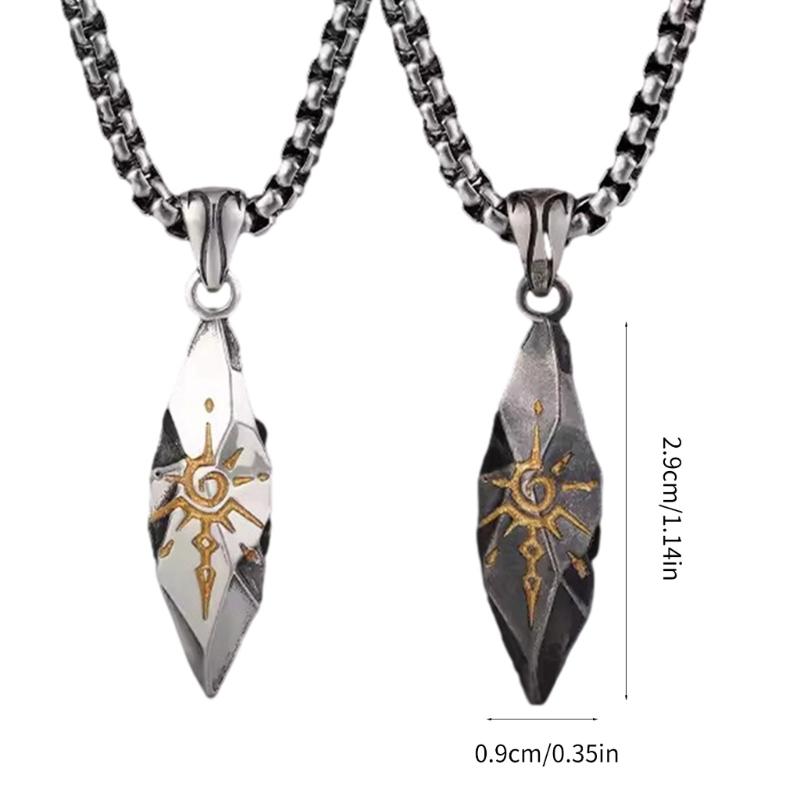 Naszyjnik z wisiorkiem Kamień Życzeń Vintage Łańcuszek do Swetra Prosty Naszyjnik Okrągły Regulowany Łańcuszek na Szyję Biżuteria dla Kobiet Mężczyzn