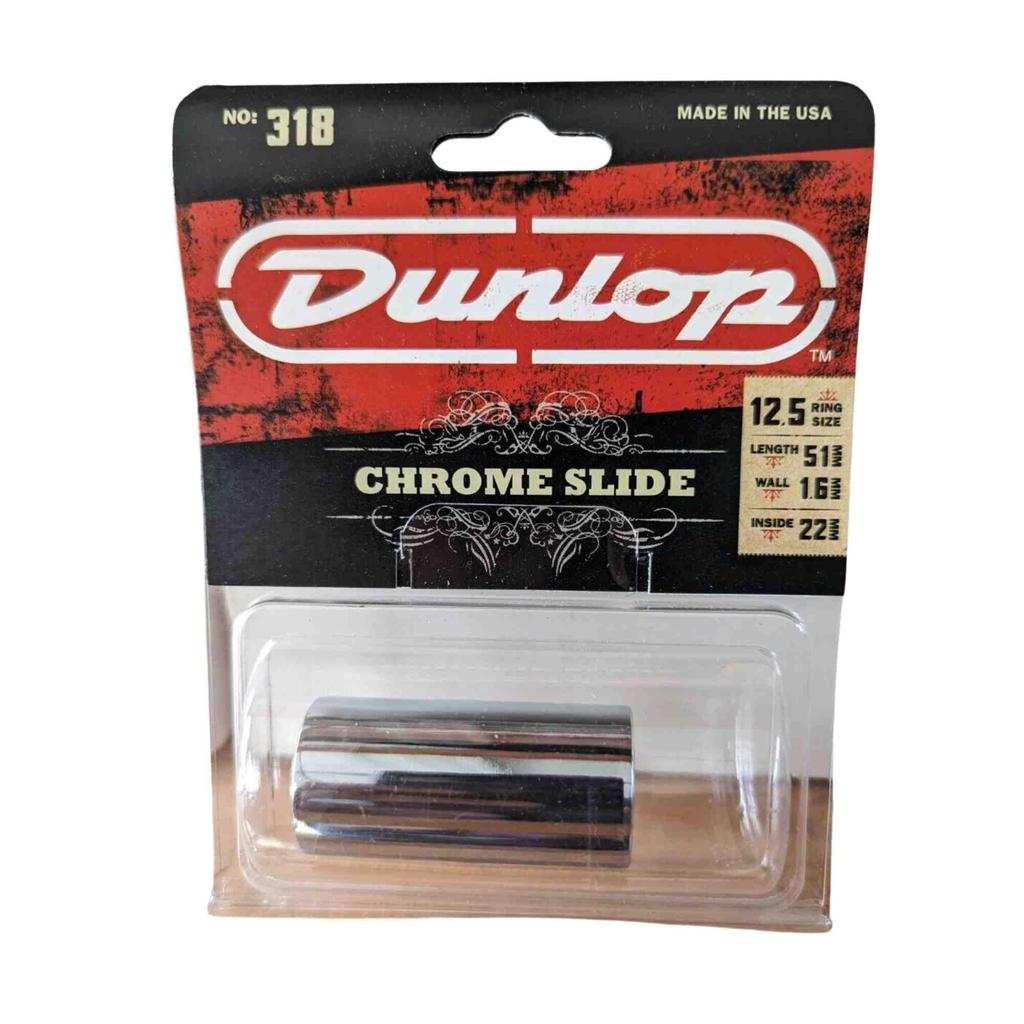 Jim Dunlop 318 Slide Chromed Bar, Steel, Large/Short