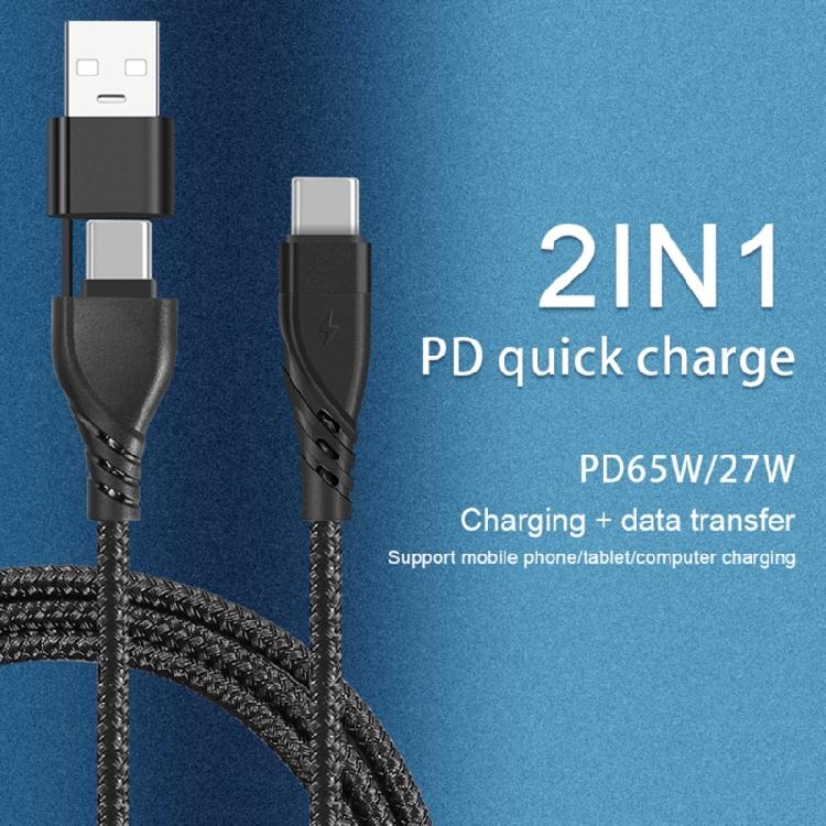 USB TypeC Cable, Supports USB-A to TypeC, Type-C to Type-C 65W Fast Charging and