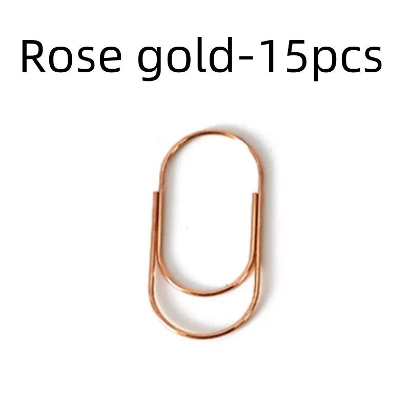 15pcs Large Size Paper Clips 50x25mm Wide Design 4 Color Options for Documents