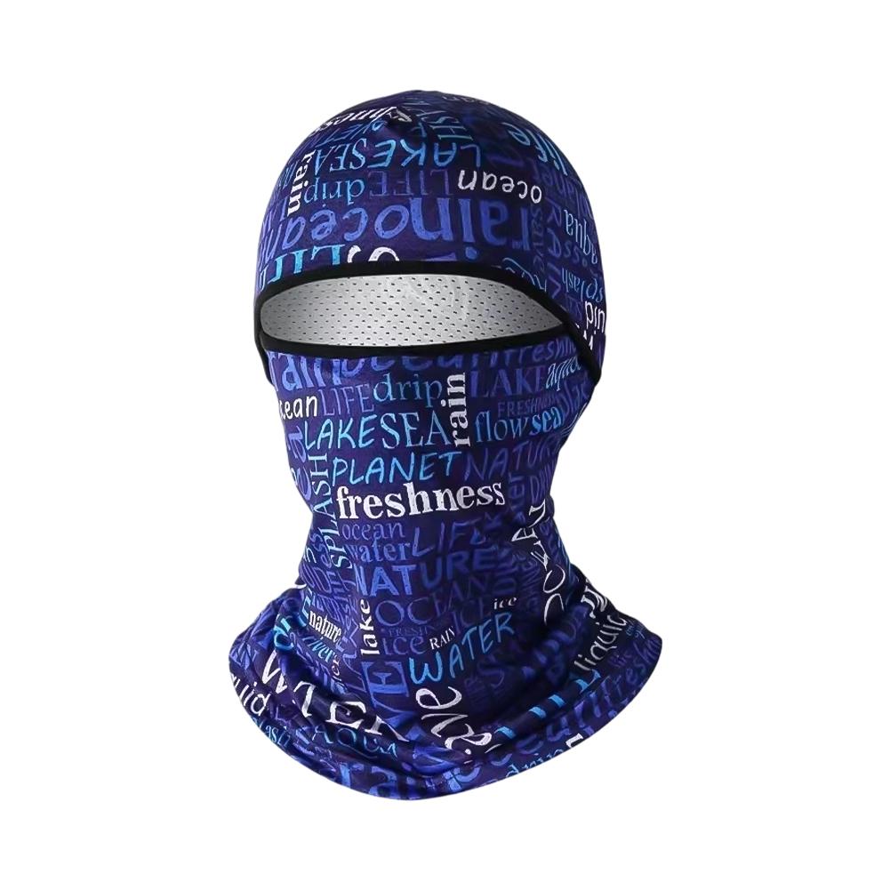 Summer Ice Silk Sun Protection Headgear Neck Guard Breathable Dustproof Cycling Mask Wearing with Helmets