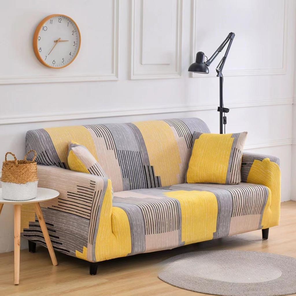 Geometry Plaid Sofa Cover Slipcovers Stretch Sofa Covers for Living Room Elastic Couch Chair Cover Sofa Towel 1/2/3/4-seater