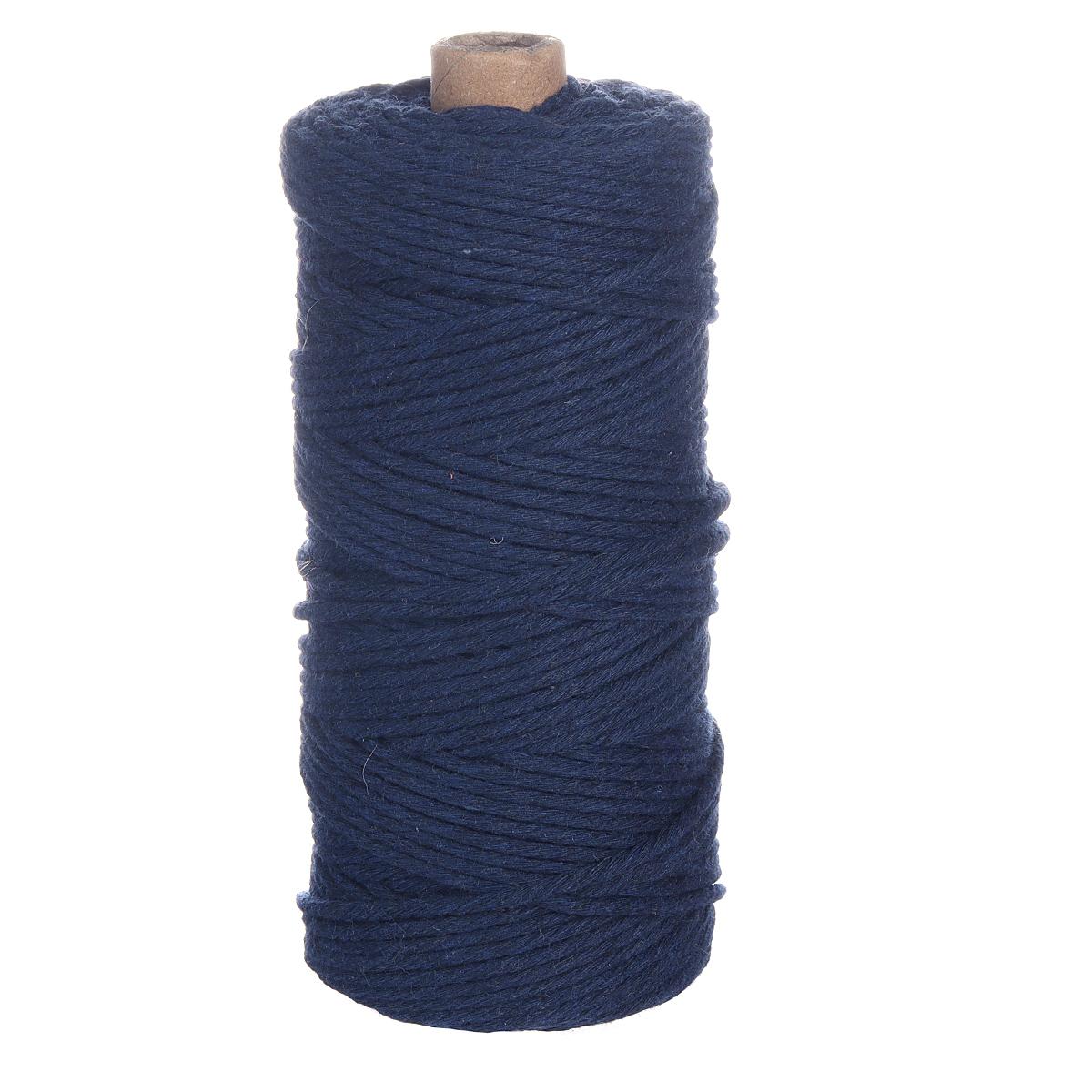 

100Yards Colored Cotton Thread Rope 3mm Hand Knitted Needle Crochet Bundling Cord for Home Decoration Making Gift Packaging