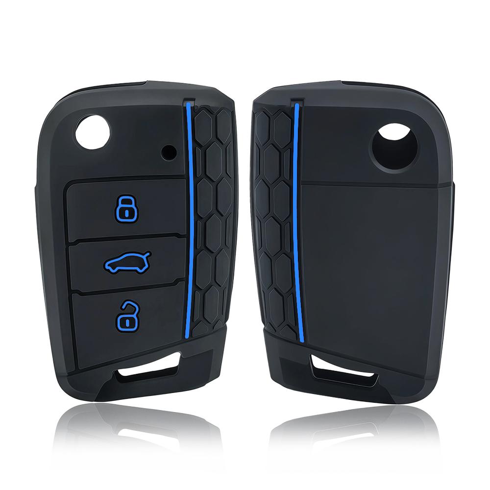 For Vw Golf 7 Gti Polo T-Cross Touran Tiguan Skoda Octavia Rapid Kodiaq Fabia Seat Ibiza Leon Car Key Case Cover Remote Fob