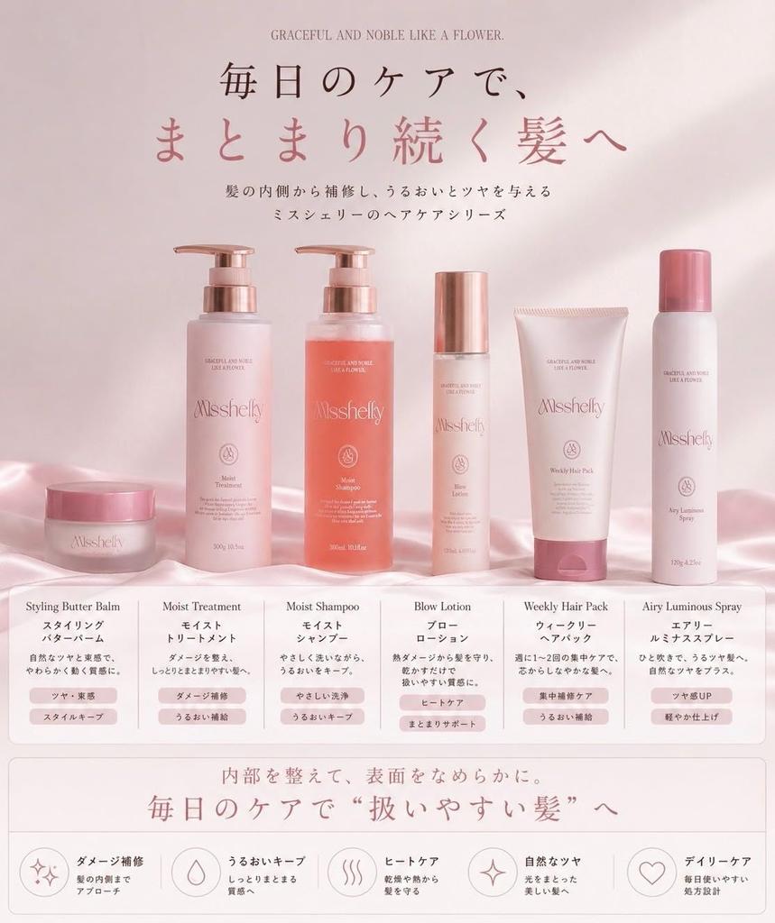 Misshelly Moist Shampoo (300ml) Hair Care (Damage Repair/Scalp Care) Fruity Floral Fragrance