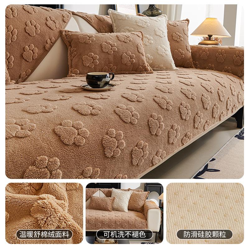

Autumn And Winter Sofa Cushion Light Luxury Thickened Warm Seat Cushion Non-Slip Advanced Sofa Seat Cushion Cover Cloth 70*70cm