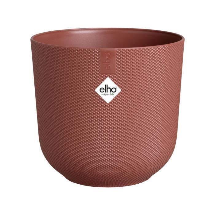 ELHO Pot De Fleurs Jazz Rond - Rouge - Ø 29.5 X H 27 Cm - Intérieur - 100% Recyclé
