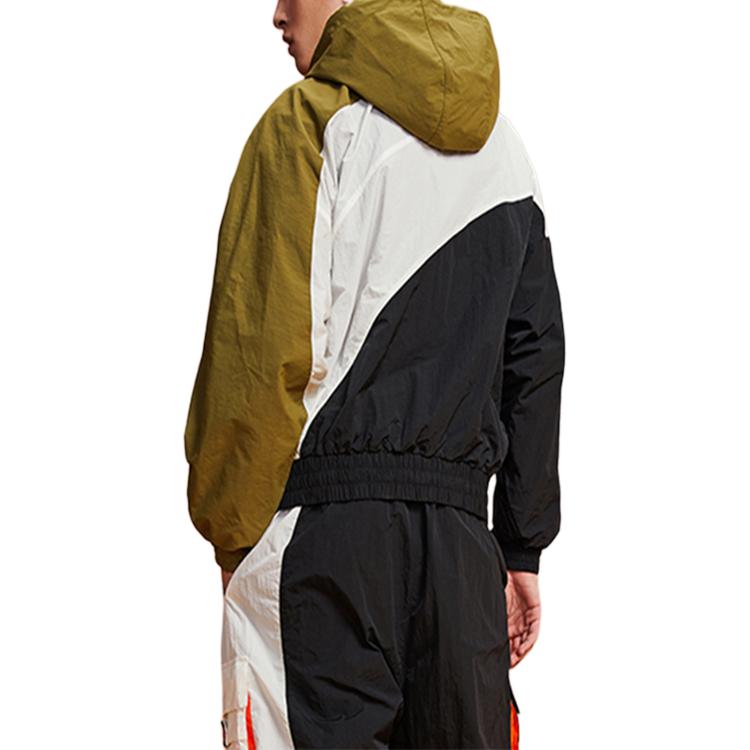 Li Ning Color Block Loose Jacket Unisex Jackets Olive-Green AJDQ373-3