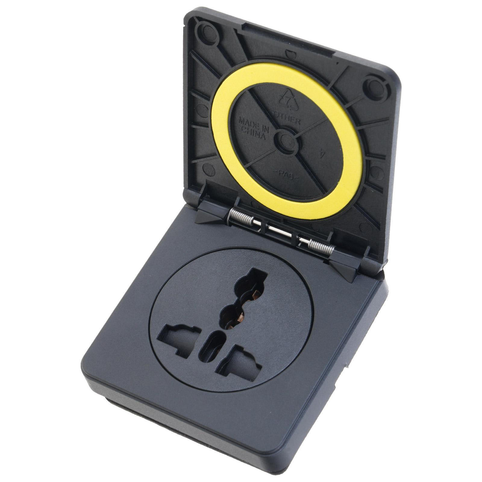 

10A Weatherproof Outdoor Power Outlet 10A 250V Electrical Socket with Flip Cover for Caravans RV