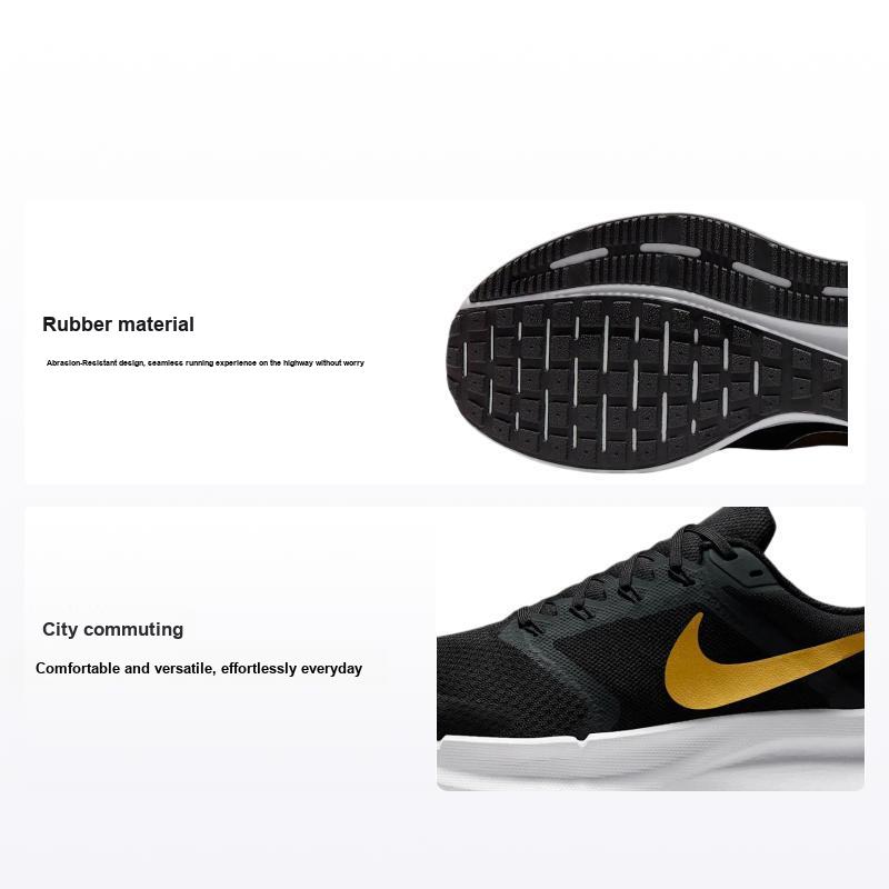 Nike Men's Black/Gold/Anthracite Run Swift 3 Metallic Sneakers White Dr2695-010 Cm